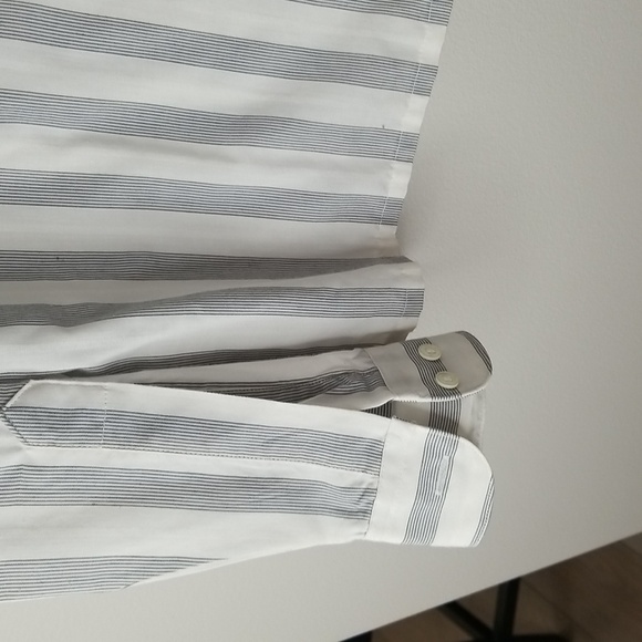 John Henry mens shirt longsleeve button down striped sz 17 34/35 - Picture 4 of 6